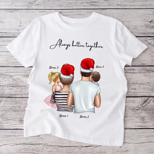 Min familj med barn - Jul - Personlig T-shirt (1-4 barn)