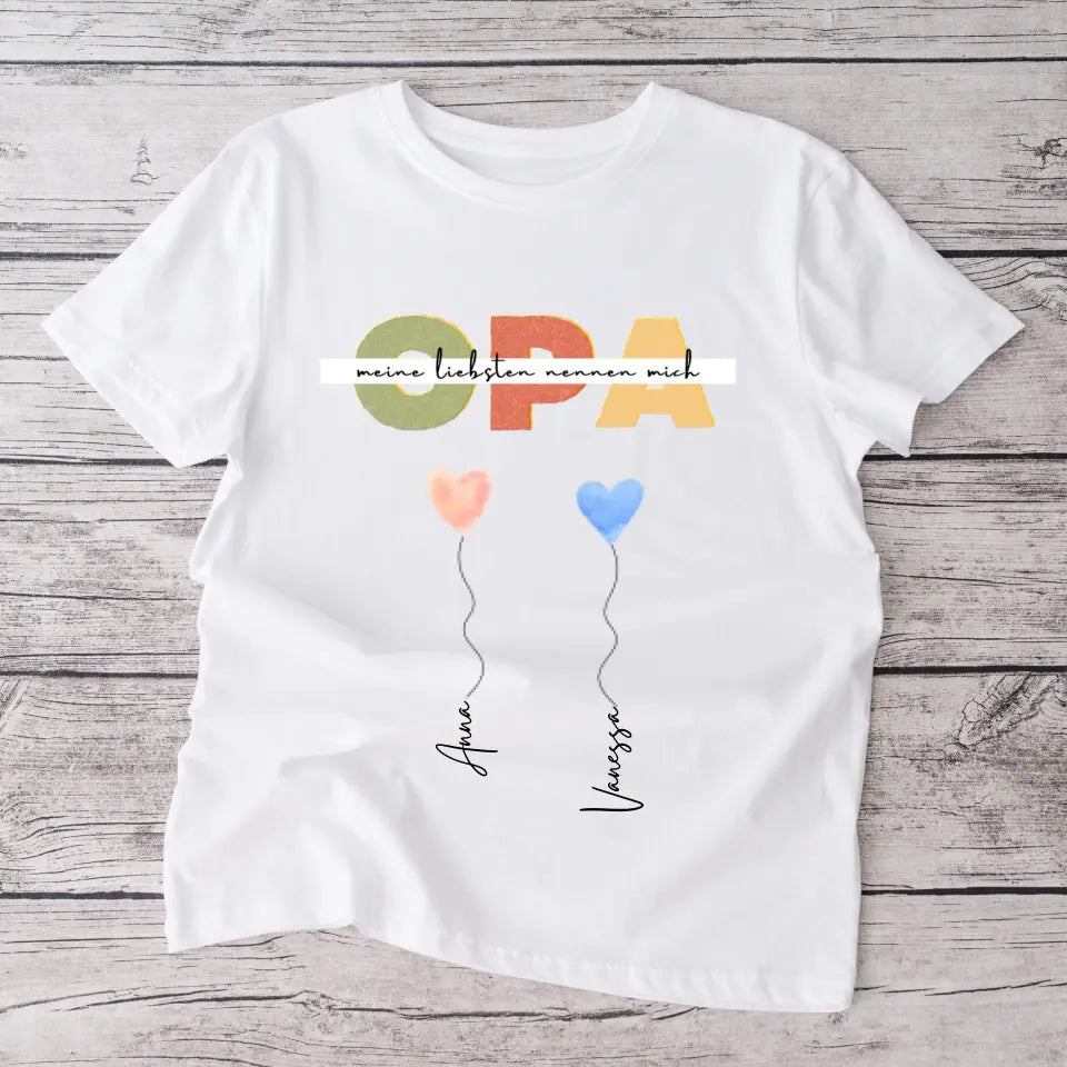 Mine kære kalder mig BESTFAR - personlig T-shirt bedstefar med børnebørn (100 % bomuld, unisex)