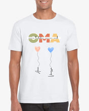 Ladda upp bild till gallerivisning, Meine Liebsten nennen mich OMA - Personalisiertes T-Shirt Großmutter mit Enkeln (100% Baumwolle, Unisex)
