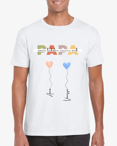 Mine kære kalder mig PAPA - personlig T-shirt (100 % bomuld, unisex)