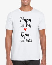 Indlæs billede til gallerivisning Far siden og bedstefar siden - Personlig T-shirt til far, bedstefar, til annonceringen (100 % bomuld, unisex)
